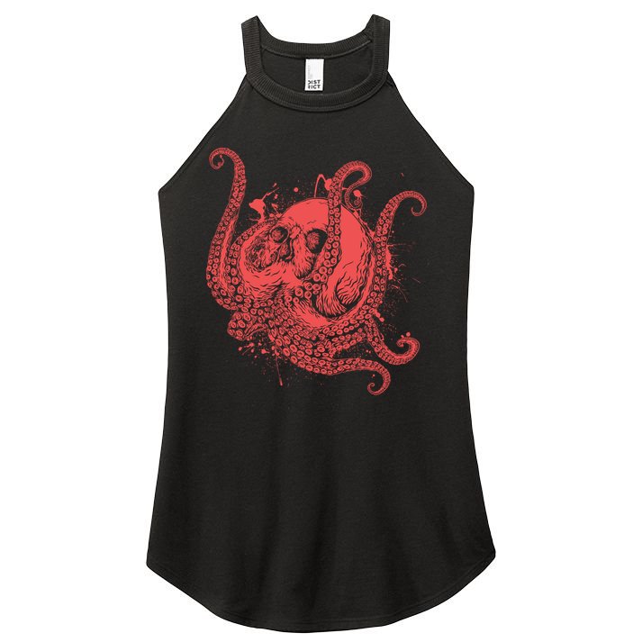 Deadly Zombie Octopus Skull Women's Perfect Tri Rocker Tank