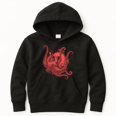 Deadly Zombie Octopus Skull Kids Hoodie