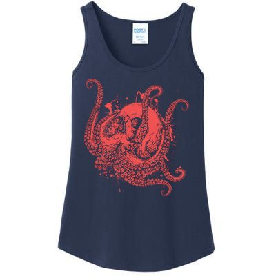 Deadly Zombie Octopus Skull Ladies Essential Tank