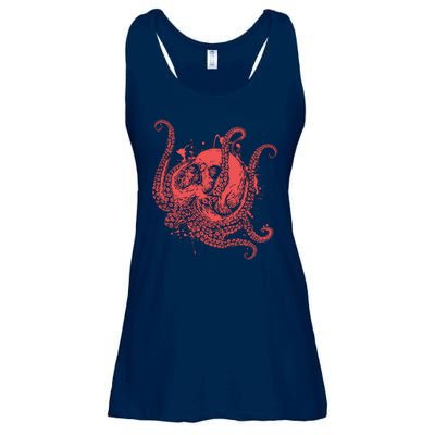 Deadly Zombie Octopus Skull Ladies Essential Flowy Tank