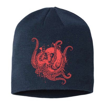 Deadly Zombie Octopus Skull Sustainable Beanie