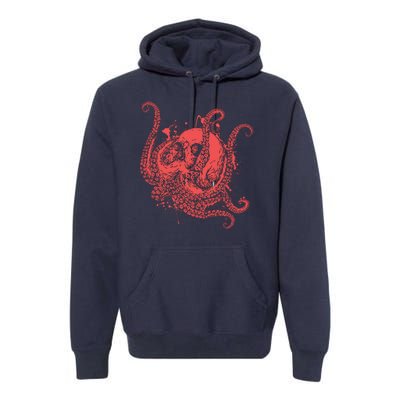 Deadly Zombie Octopus Skull Premium Hoodie