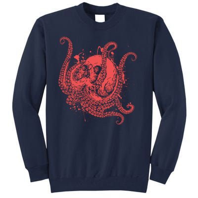 Deadly Zombie Octopus Skull Tall Sweatshirt