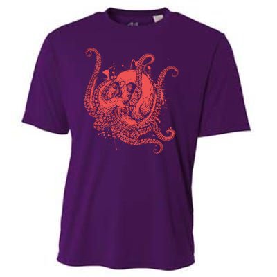 Deadly Zombie Octopus Skull Cooling Performance Crew T-Shirt