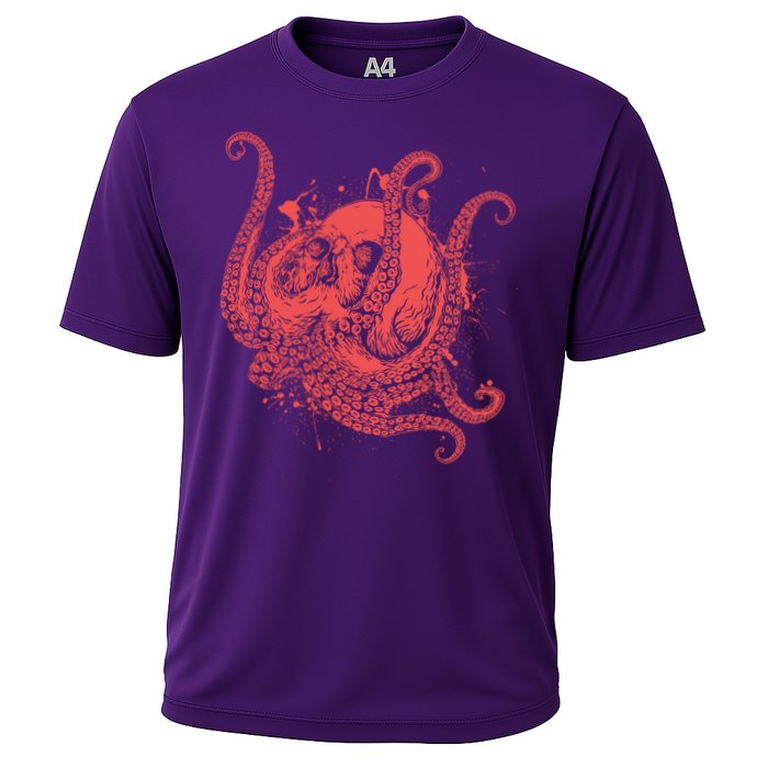 Deadly Zombie Octopus Skull Cooling Performance Crew T-Shirt
