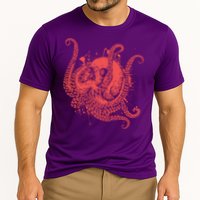 Deadly Zombie Octopus Skull Cooling Performance Crew T-Shirt