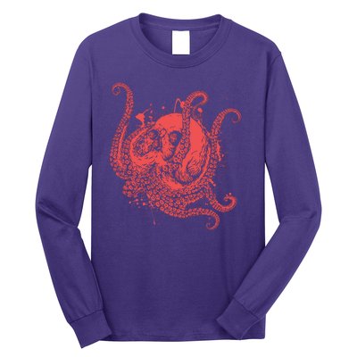 Deadly Zombie Octopus Skull Long Sleeve Shirt