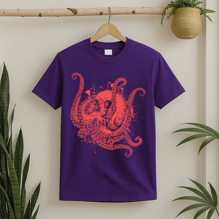 Deadly Zombie Octopus Skull T-Shirt