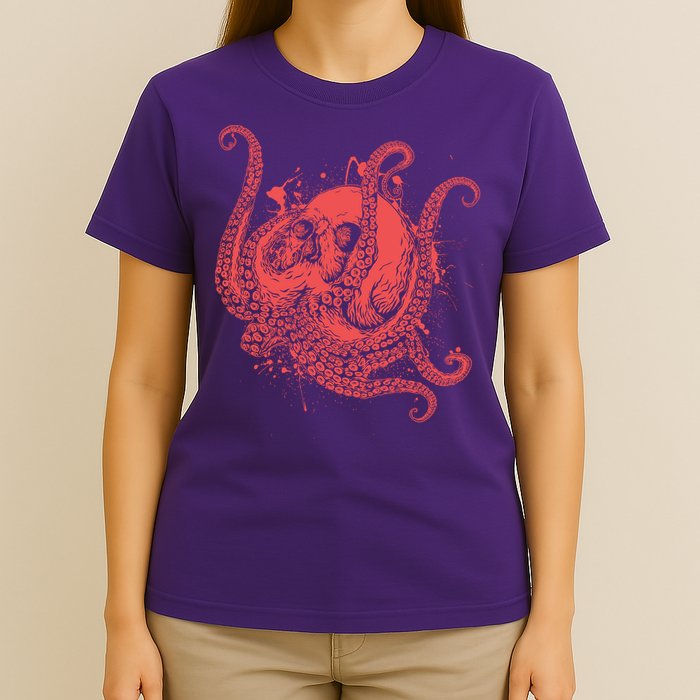 Deadly Zombie Octopus Skull T-Shirt