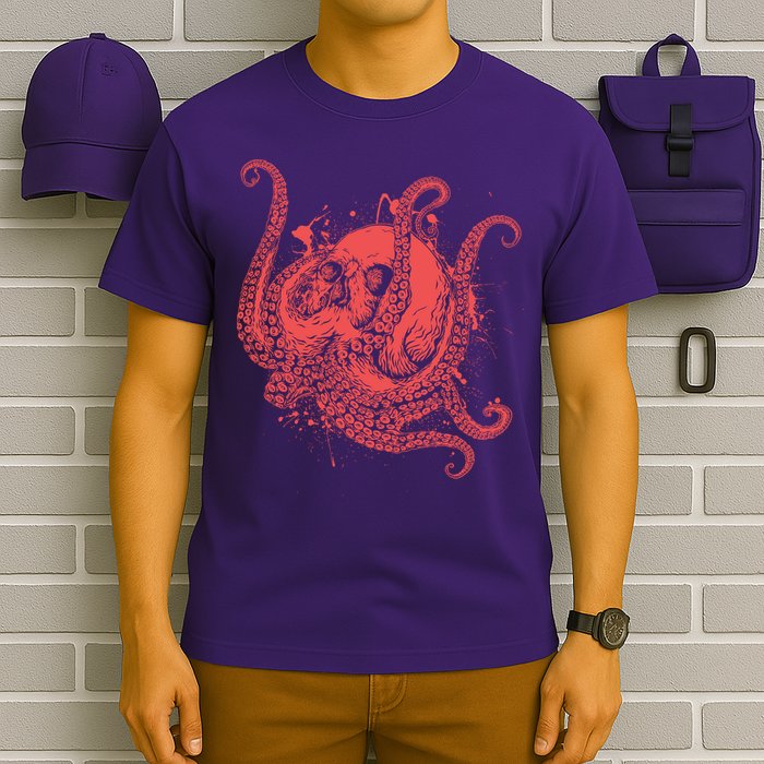 Deadly Zombie Octopus Skull T-Shirt