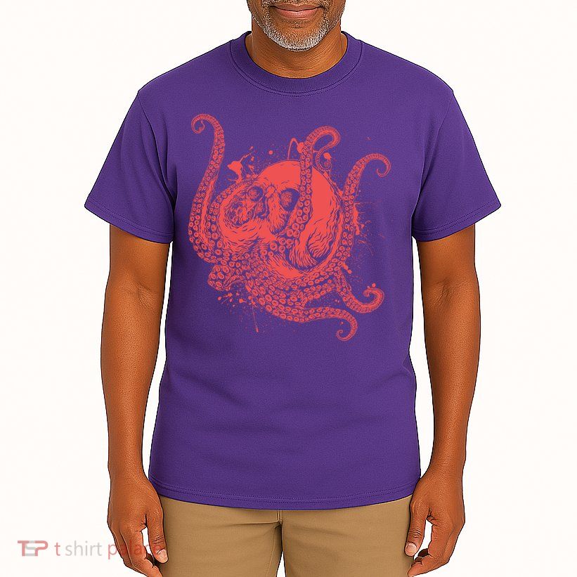 Deadly Zombie Octopus Skull Tall T-Shirt