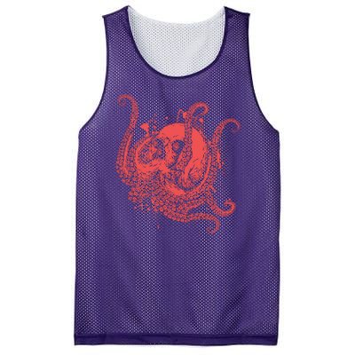 Deadly Zombie Octopus Skull Mesh Reversible Basketball Jersey Tank