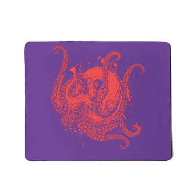 Deadly Zombie Octopus Skull Mousepad