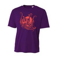 Deadly Zombie Octopus Skull Performance Sprint T-Shirt