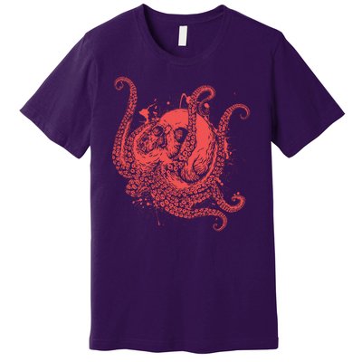 Deadly Zombie Octopus Skull Premium T-Shirt