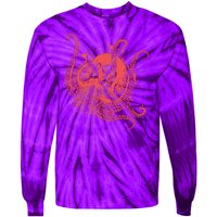 Deadly Zombie Octopus Skull Tie-Dye Long Sleeve Shirt