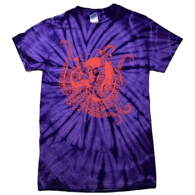 Deadly Zombie Octopus Skull Tie-Dye T-Shirt