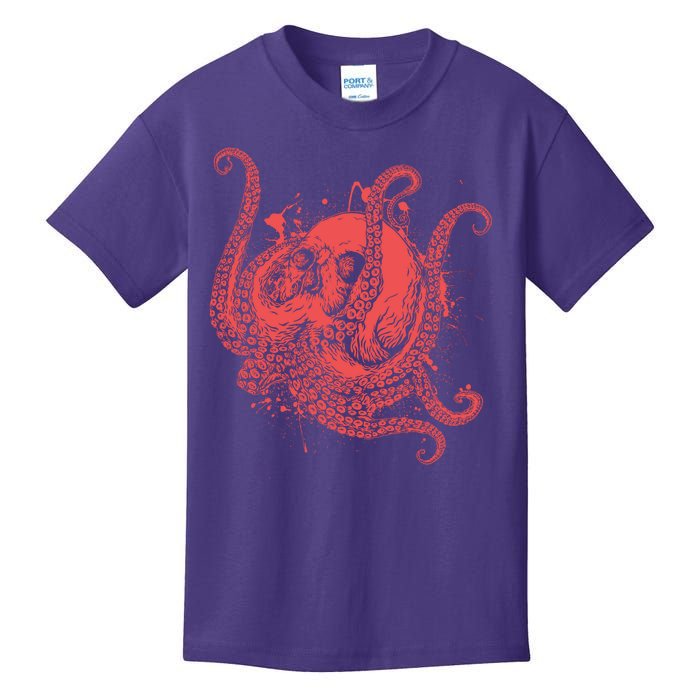 Deadly Zombie Octopus Skull Kids T-Shirt