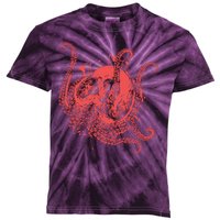 Deadly Zombie Octopus Skull Kids Tie-Dye T-Shirt