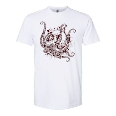 Deadly Zombie Octopus Skull Softstyle CVC T-Shirt