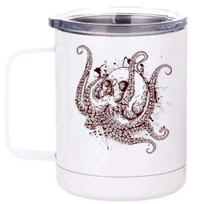 Deadly Zombie Octopus Skull 12 oz Stainless Steel Tumbler Cup