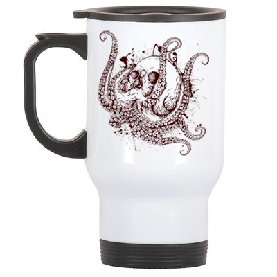 Deadly Zombie Octopus Skull Stainless Steel Travel Mug