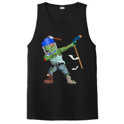 Dabbing Zombie Playing Ice Hockey Player Cool Halloween Gift PosiCharge Competitor Tank