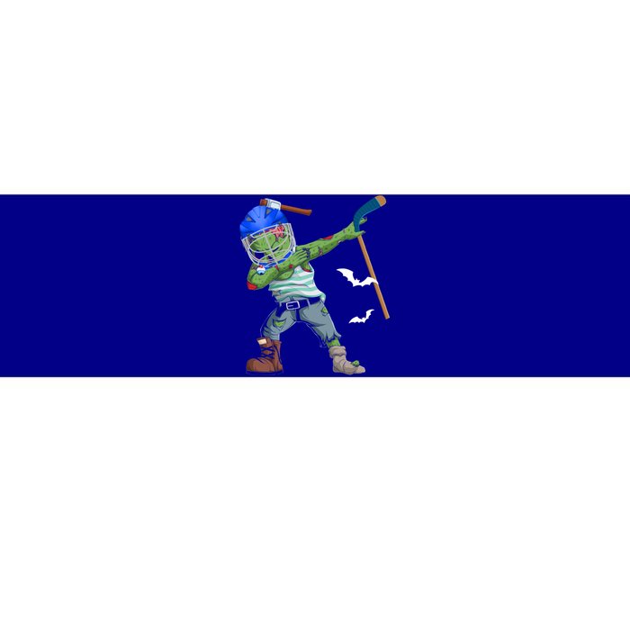 Dabbing Zombie Playing Ice Hockey Player Cool Halloween Gift Bumper Sticker