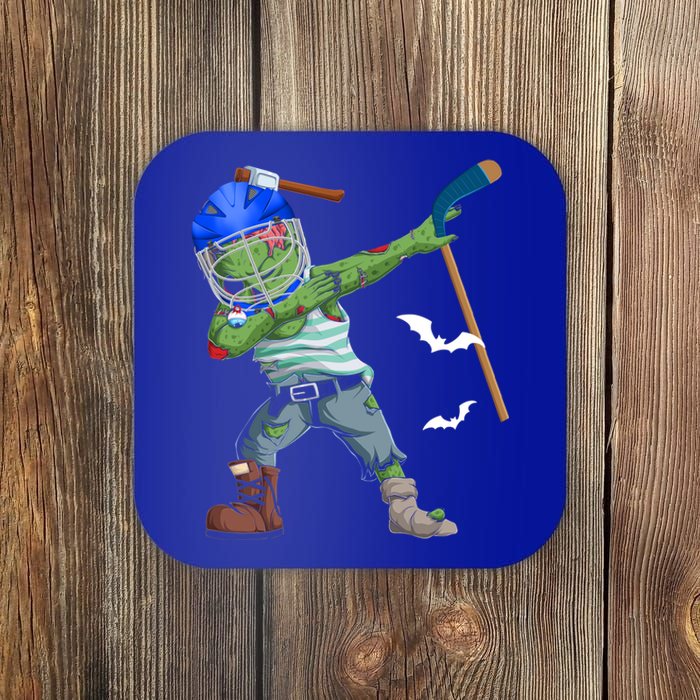 Dabbing Zombie Playing Ice Hockey Player Cool Halloween Gift Coaster