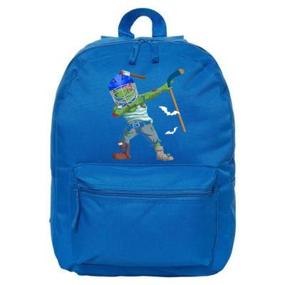 Dabbing Zombie Playing Ice Hockey Player Cool Halloween Gift 16 in Basic Backpack