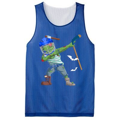 Dabbing Zombie Playing Ice Hockey Player Cool Halloween Gift Mesh Reversible Basketball Jersey Tank