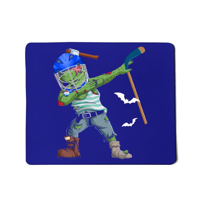 Dabbing Zombie Playing Ice Hockey Player Cool Halloween Gift Mousepad