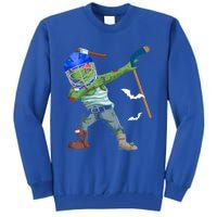 Dabbing Zombie Playing Ice Hockey Player Cool Halloween Gift Tall Sweatshirt