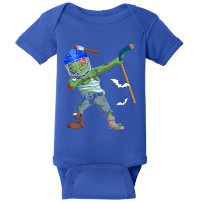 Dabbing Zombie Playing Ice Hockey Player Cool Halloween Gift Baby Bodysuit