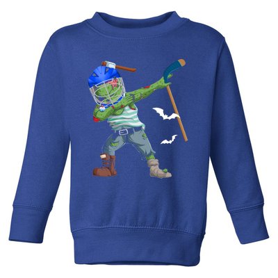 Dabbing Zombie Playing Ice Hockey Player Cool Halloween Gift Toddler Sweatshirt