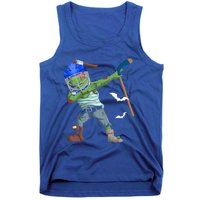 Dabbing Zombie Playing Ice Hockey Player Cool Halloween Gift Tank Top