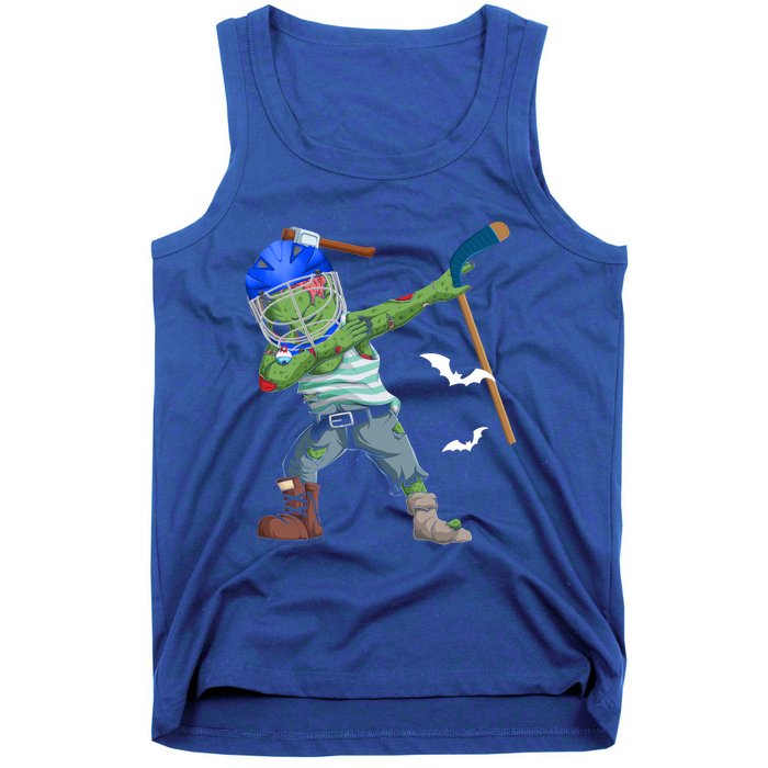 Dabbing Zombie Playing Ice Hockey Player Cool Halloween Gift Tank Top