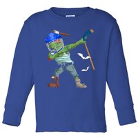 Dabbing Zombie Playing Ice Hockey Player Cool Halloween Gift Toddler Long Sleeve Shirt