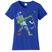 Dabbing Zombie Playing Ice Hockey Player Cool Halloween Gift Women's T-Shirt