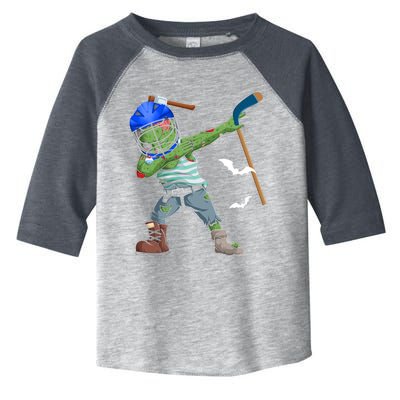 Dabbing Zombie Playing Ice Hockey Player Cool Halloween Gift Toddler Fine Jersey T-Shirt