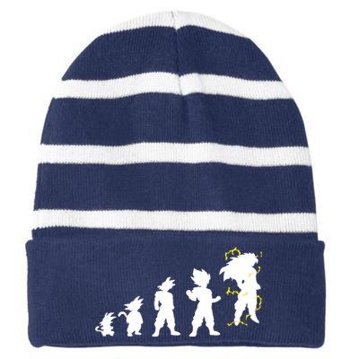 Dragonball Z Super Saiya Evolution Striped Beanie with Solid Band