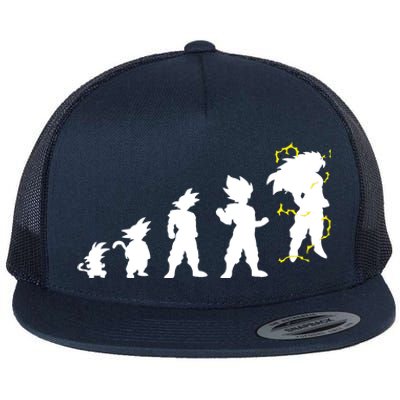 Dragonball Z Super Saiya Evolution Flat Bill Trucker Hat