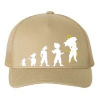 Dragonball Z Super Saiya Evolution Yupoong Adult 5-Panel Trucker Hat