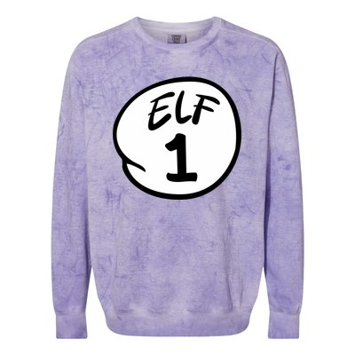 Elf 1 2 3 4 5 Custom Number Christmas Colorblast Crewneck Sweatshirt