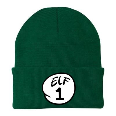 Elf 1 2 3 4 5 Custom Number Christmas Knit Cap Winter Beanie