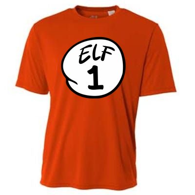 Elf 1 2 3 4 5 Custom Number Christmas Cooling Performance Crew T-Shirt