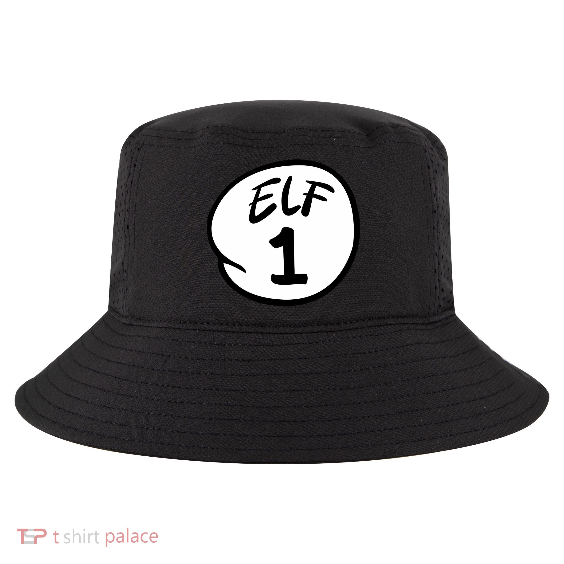 Elf 1 2 3 4 5 Custom Number Christmas Cool Comfort Performance Bucket Hat