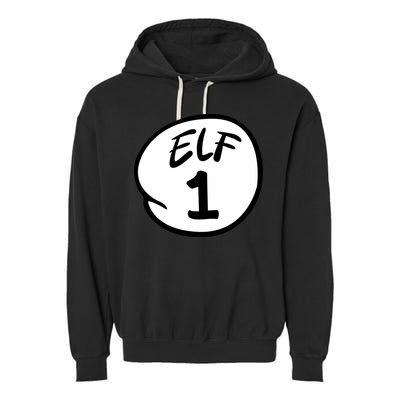 Elf 1 2 3 4 5 Custom Number Christmas Garment-Dyed Fleece Hoodie
