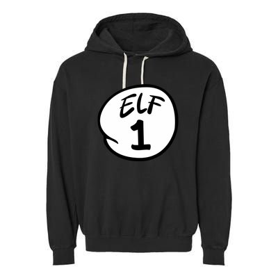 Elf 1 2 3 4 5 Custom Number Christmas Garment-Dyed Fleece Hoodie