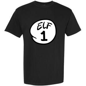 Elf 1 2 3 4 5 Custom Number Christmas Garment-Dyed Heavyweight T-Shirt